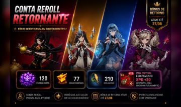 Epic Seven Contas Reroll com 1 Personagem ML + 1 Item com 20 de Speed e mais