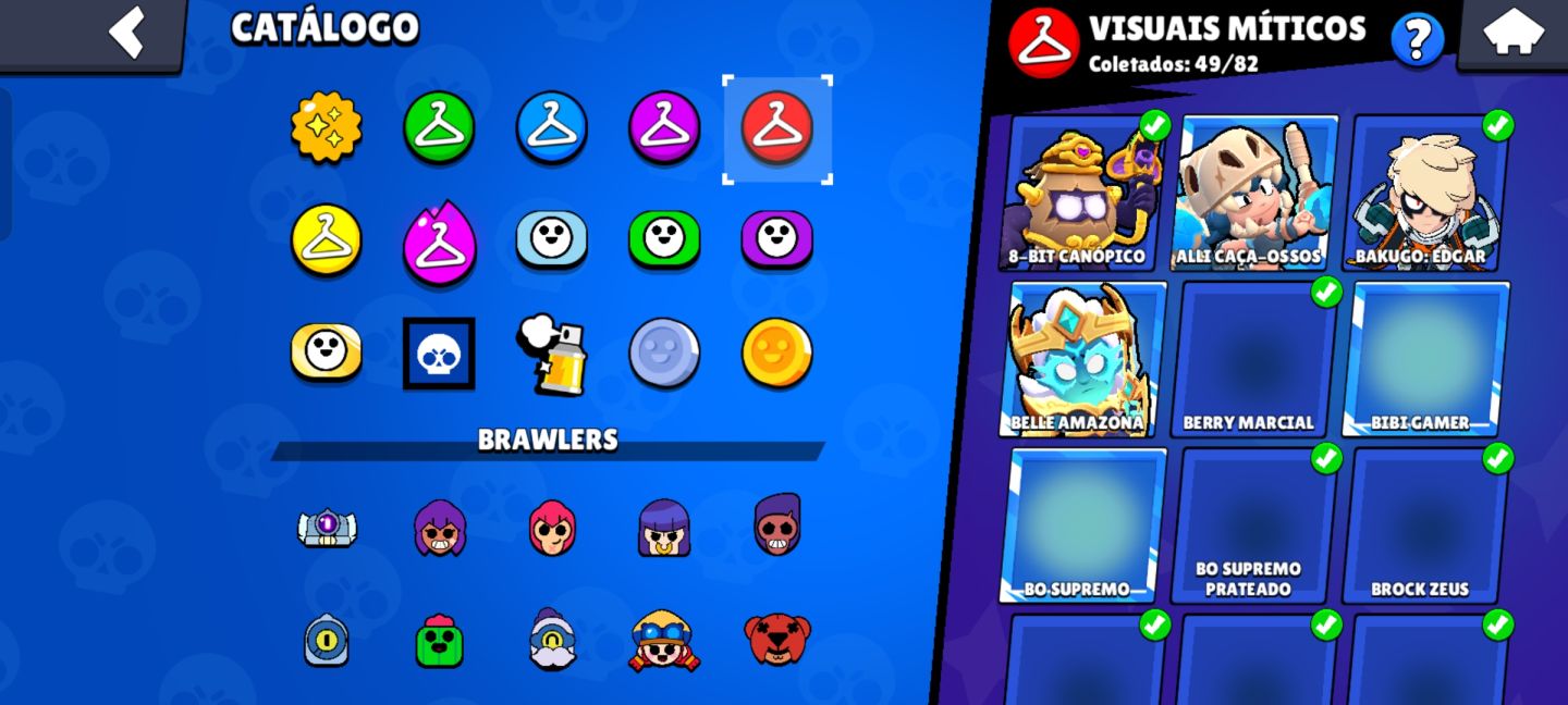 CONTA BRAWL STARS ANTIGA, RARA, GEMADA, SEMI-FULL (PREÇO NEGOCIÁVEL)