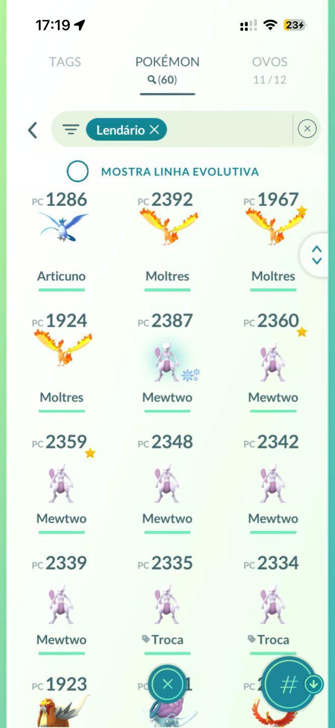 Conta de Pokémon level 46