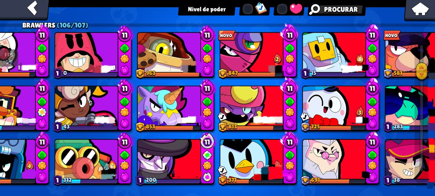 CONTA BRAWL STARS COMPLETA E FULL
