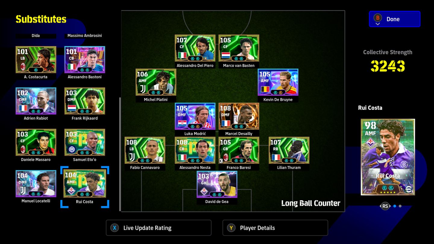 Conta Efootball Xbox / Pc Microsoft - 3307 - 6 Bigtime + 73 Épicos + 50 Showtime