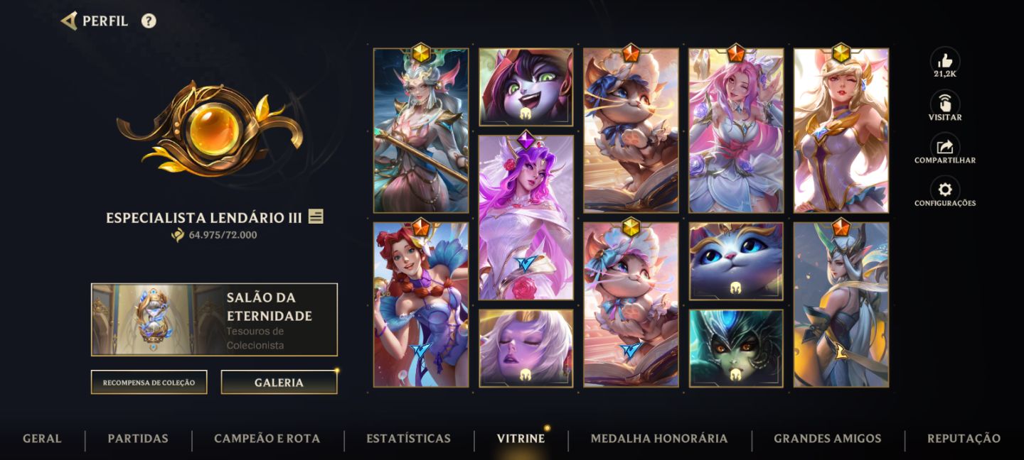 Conta wild rift mono suporte lv21