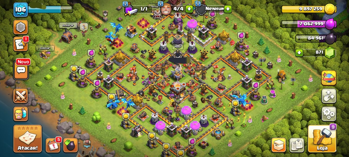 2 CONTAS DE CLASH OF CLANS