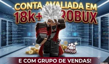 CONTA DE ROBLOX AVALIADA EM 17K+ ROBUX COM GRUPO DE ROUPAS!