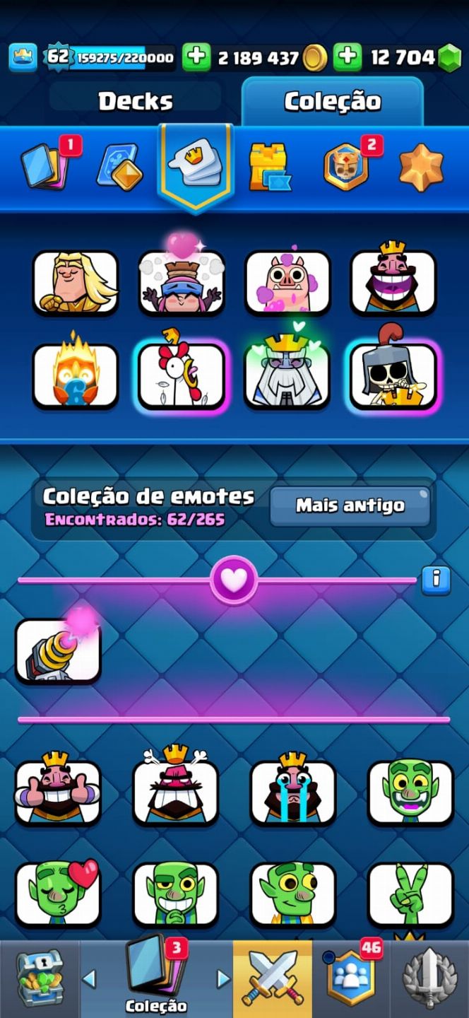 Conta Clash Royale com 12k de gemas + Braw Stars + Clash of Clans