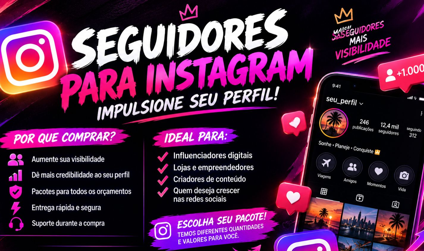 SEGUIDORES MUNDIAIS PARA SEU INSTAGRAM