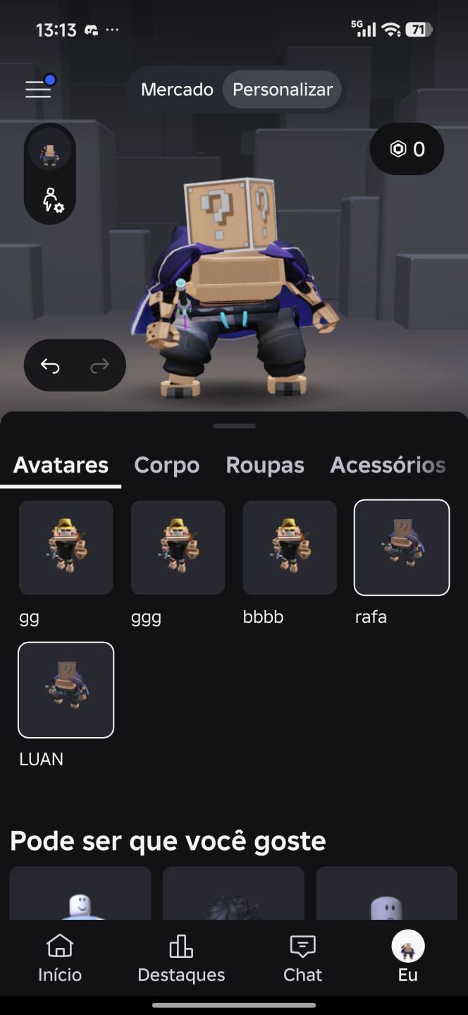 Conta Roblox upada em BLOX FRUITS, Shindo life , Roube um Brainrot. etc...