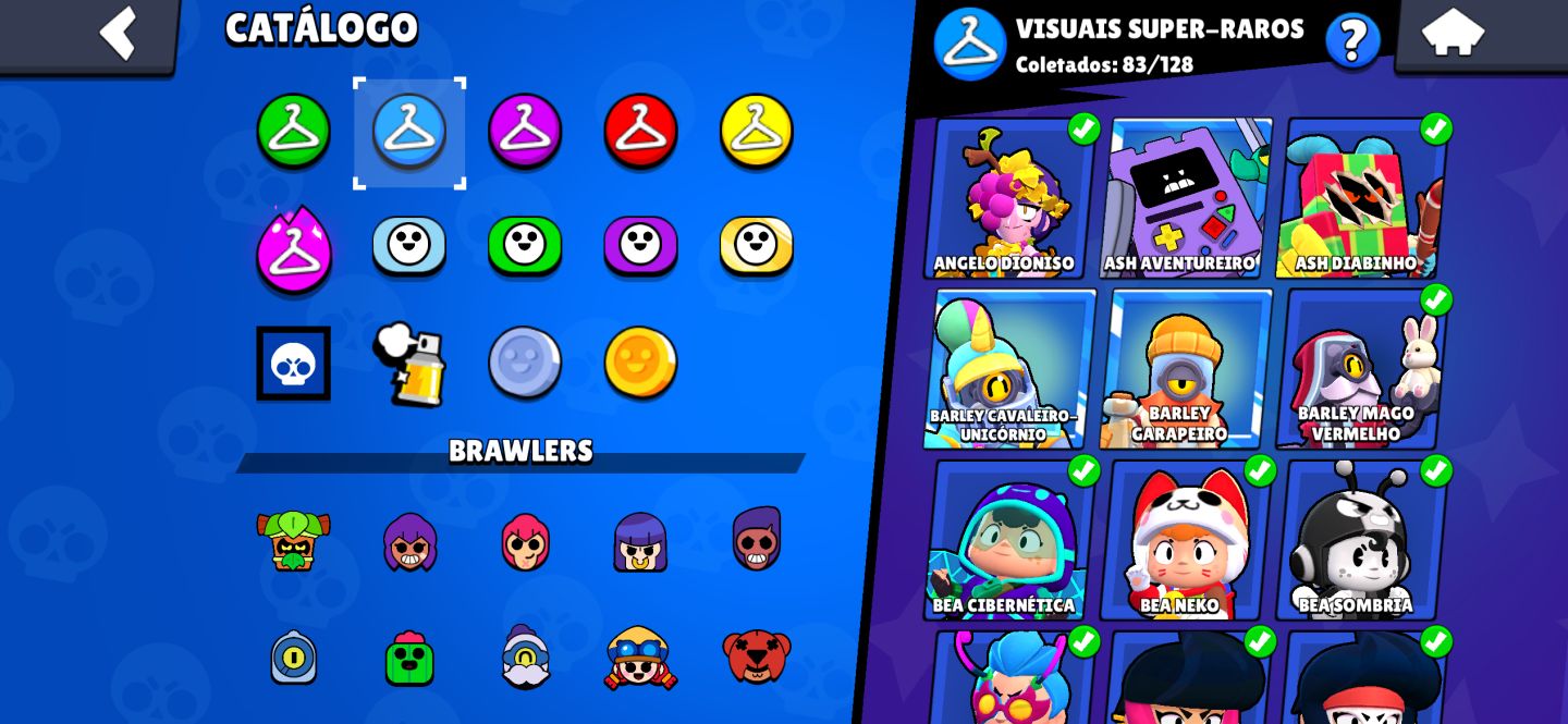 Conta de Brawl Stars e Clash Royale( não separado)