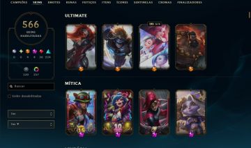 Lvl 1064/566 skins/Todos os dados/ main adc