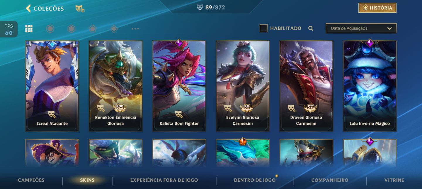 Conta Wild Rift a venda mestre+ com várias skins