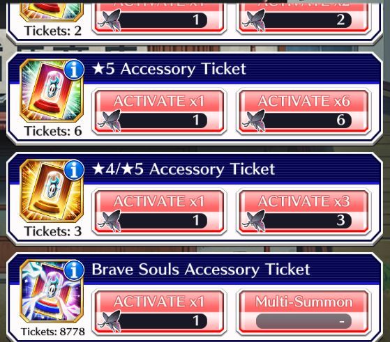 BBS/ 49388 Orbs/ Kensei - Shuhei - Aizen/8778 Accessory Tickets