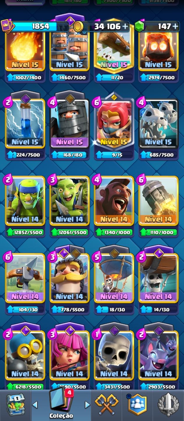 CONTA CLASH ROYALE NÍVEL 16 | 9 CARTAS LVL 16 | 13K TROFÉUS | ARENA 31 | 185 EMO