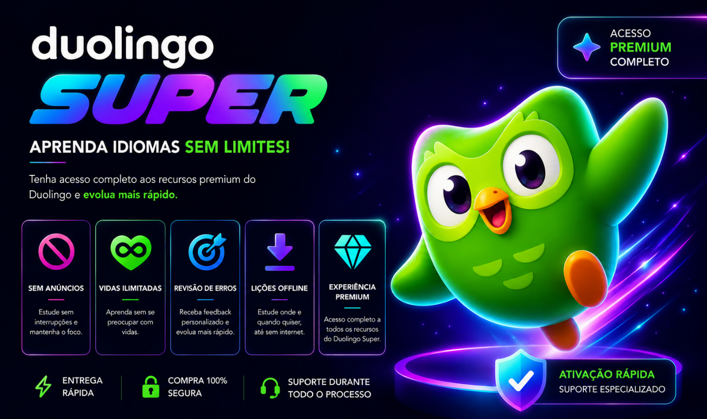 Duolingo Super | 30 Dias (Entrega Automatica)