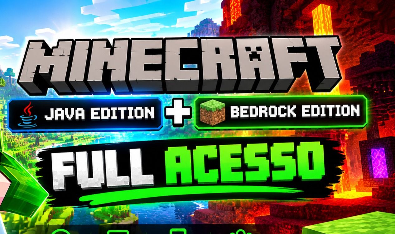 Conta Minecraft Original Java + Bedrock | Full Acesso | Melhor Preço do Site
