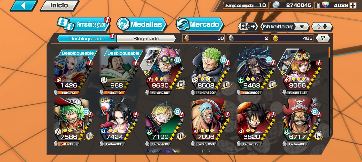 ACC TOP ONE PIECE BOUNTY RUSH BARATA