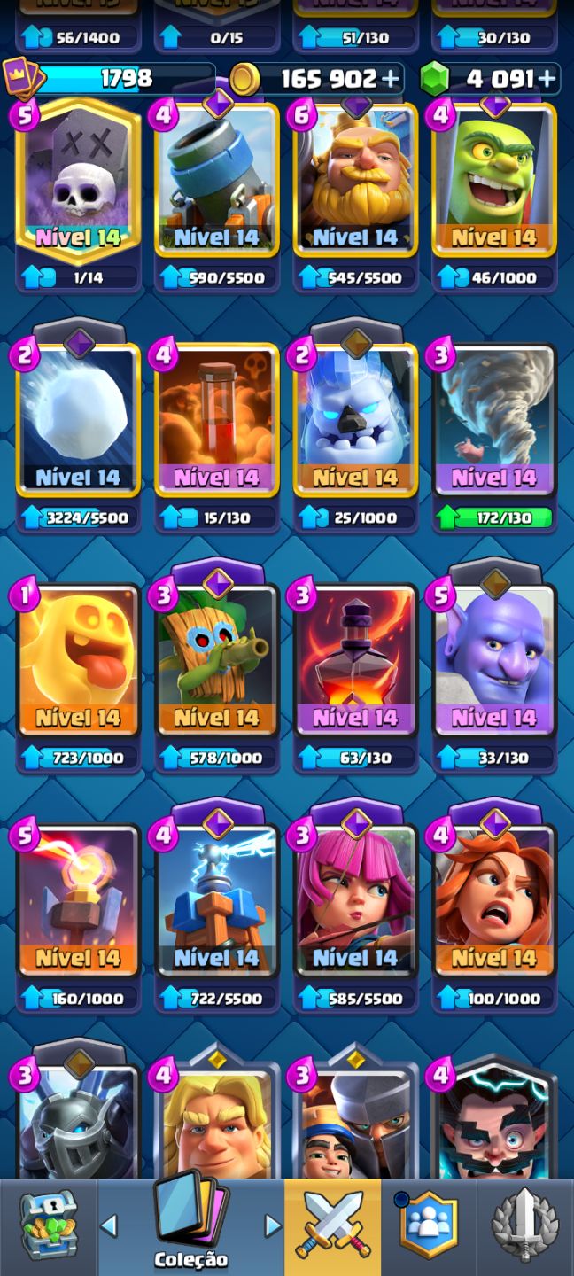 CONTA CLASH ROYALE COMPLETA |CARTAS FULL|153 EMOTES|18 EVOLUÇÕES|10.835 TROFÉUS
