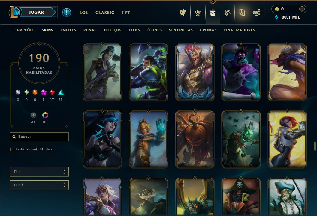 SKIN LENDÁRIA RIVEN EMISSÁRIA + [ CONTA COM 200 SKINS HABILITADAS ] + TROCA NICK