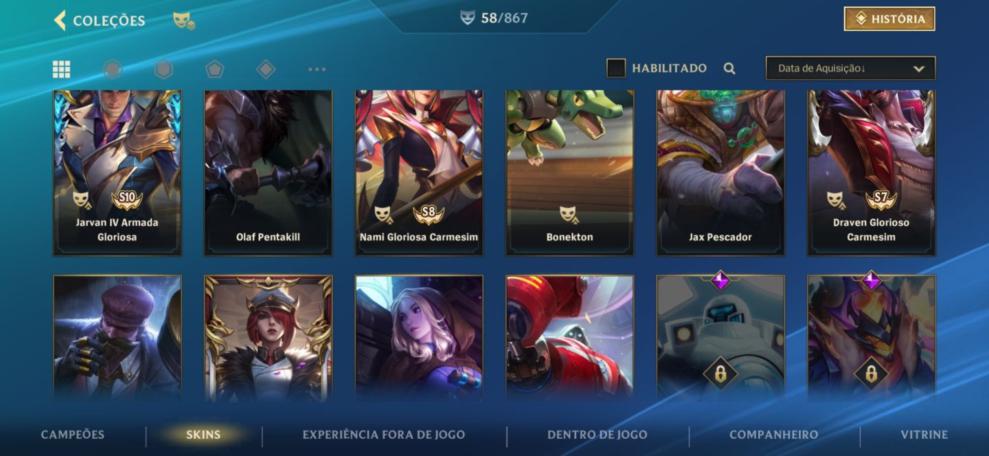 Conta antiga de ex mono Ahri