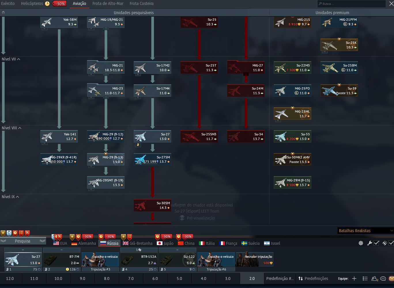 CONTA DE WAR THUNDER LEVEL 100