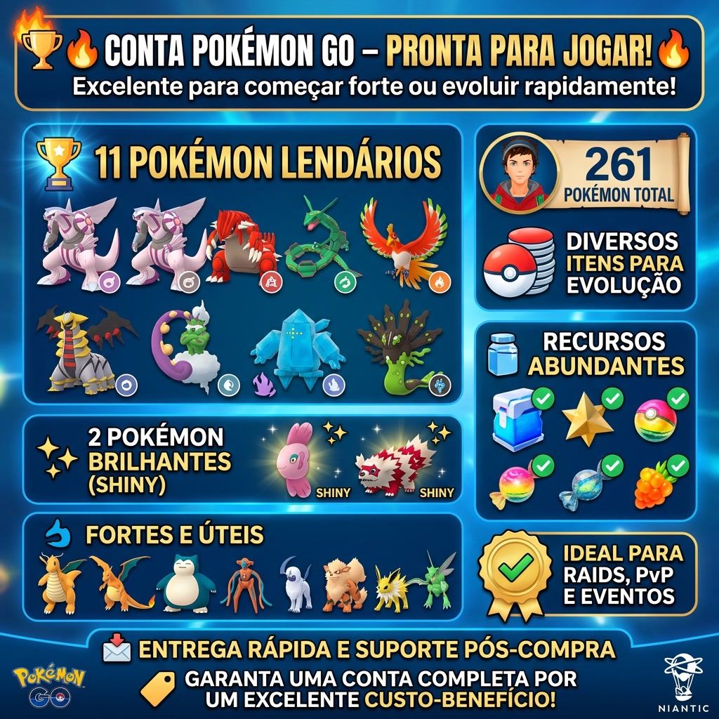 Conta Pokémon Go com Lendários
