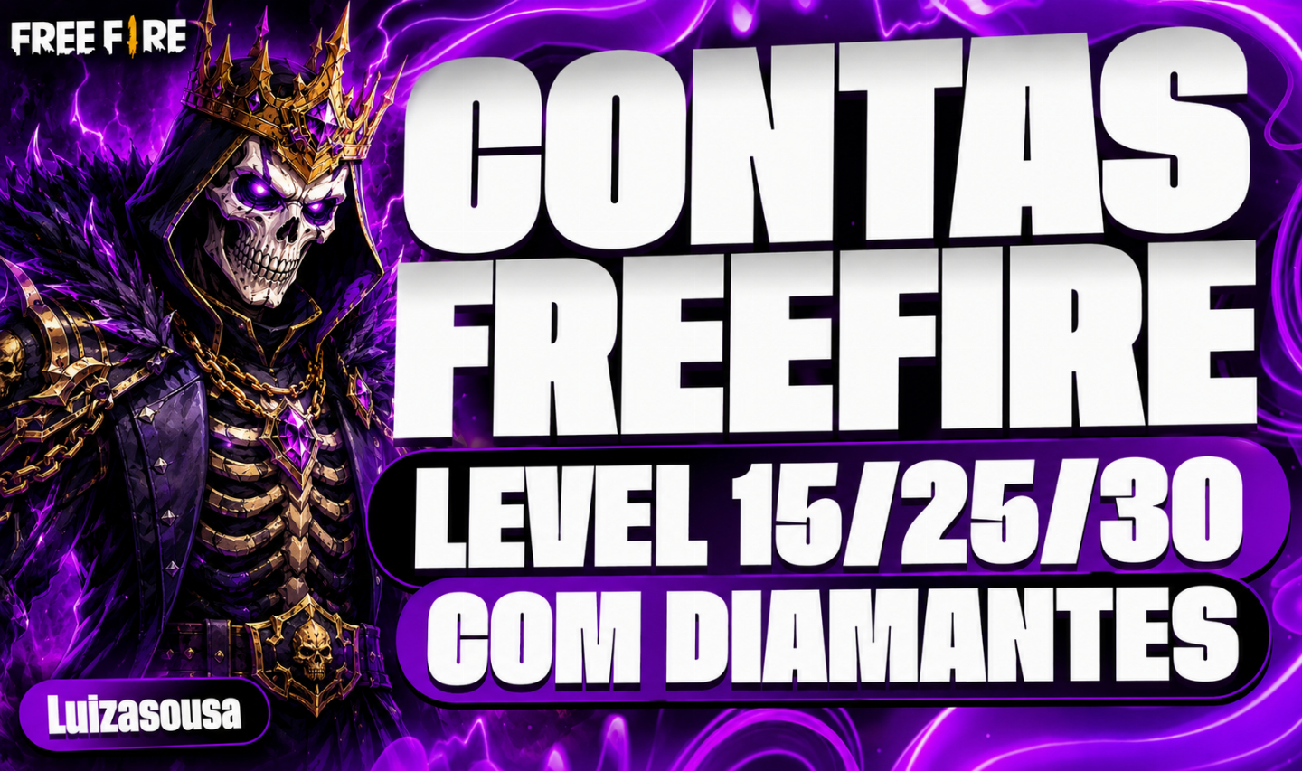 CONTAS GUEST FREE FIRE LEVEL 15/25/30/+DIAMANTES NO SEU GOOGLE/FACEBOOK/TWITTER