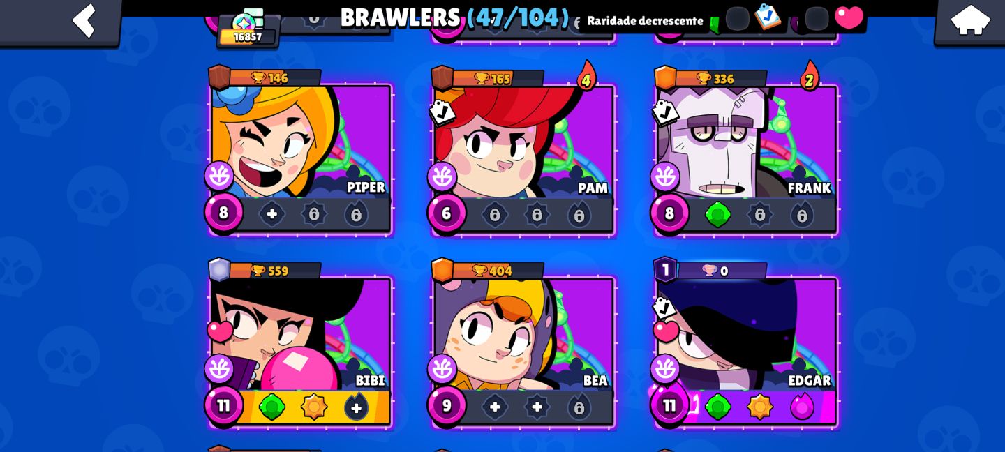 CONTA DE BRAWL STARS COM O PASSE COMPRADO