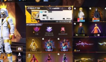 Conta de Free Fire gemada