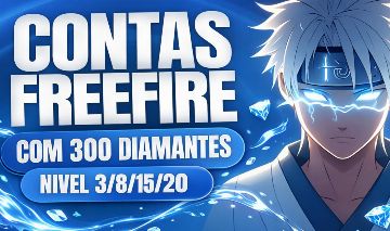 CONTAS FREE FIRE COM 300 DIAMANTES + REI CAVEIRA + TROCA NICK | NO SEU GOOGLE