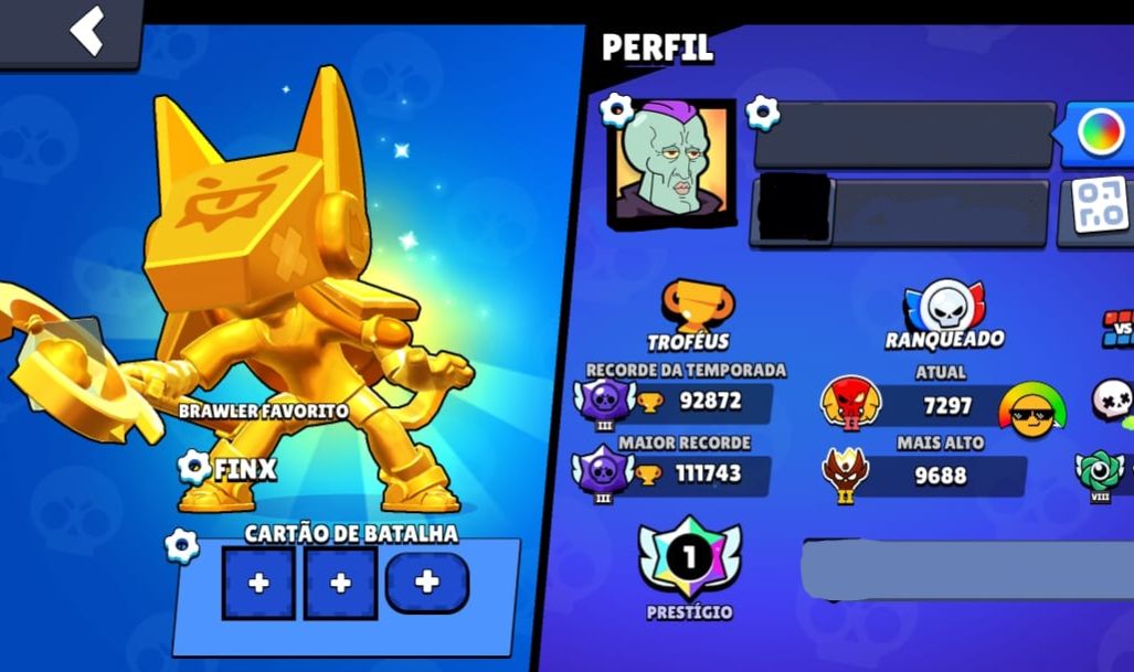 Conta brawl stars 111k de troféu, mestre 2, prestigio 1 e todos os brawl