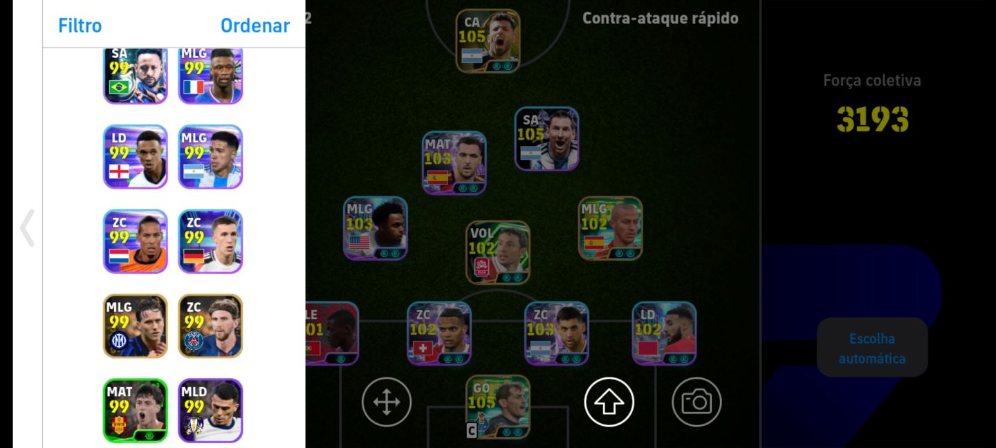 CONTA eFOOTBALL SUPER UPADA | ELENCO FORTE MUITOS CRAQUES