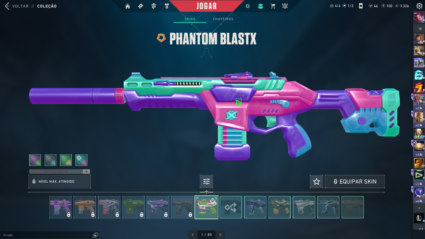 Conta de valorant com várias skins elo ouro 3 1300 gastos