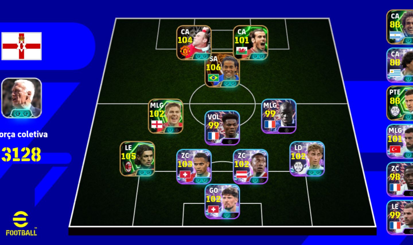 Conta Com Ronaldnho Big Time Maldini Rooney E Pack Da França