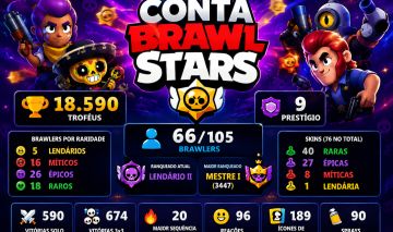 Conta Brawl Star (18.000 troféus)