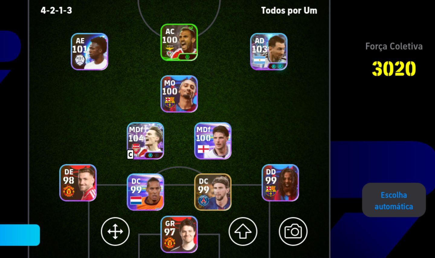 CONTA eFOOTBALL TIME COMPLETO 3100+