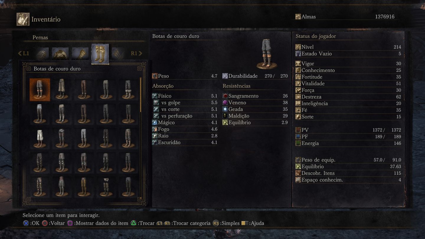 DARK SOULS 3 - ALMAS/ EQUIPAMENTOS/ ARMAS/ ANEIS E DEMAIS ITENS - Para PS4/PS5