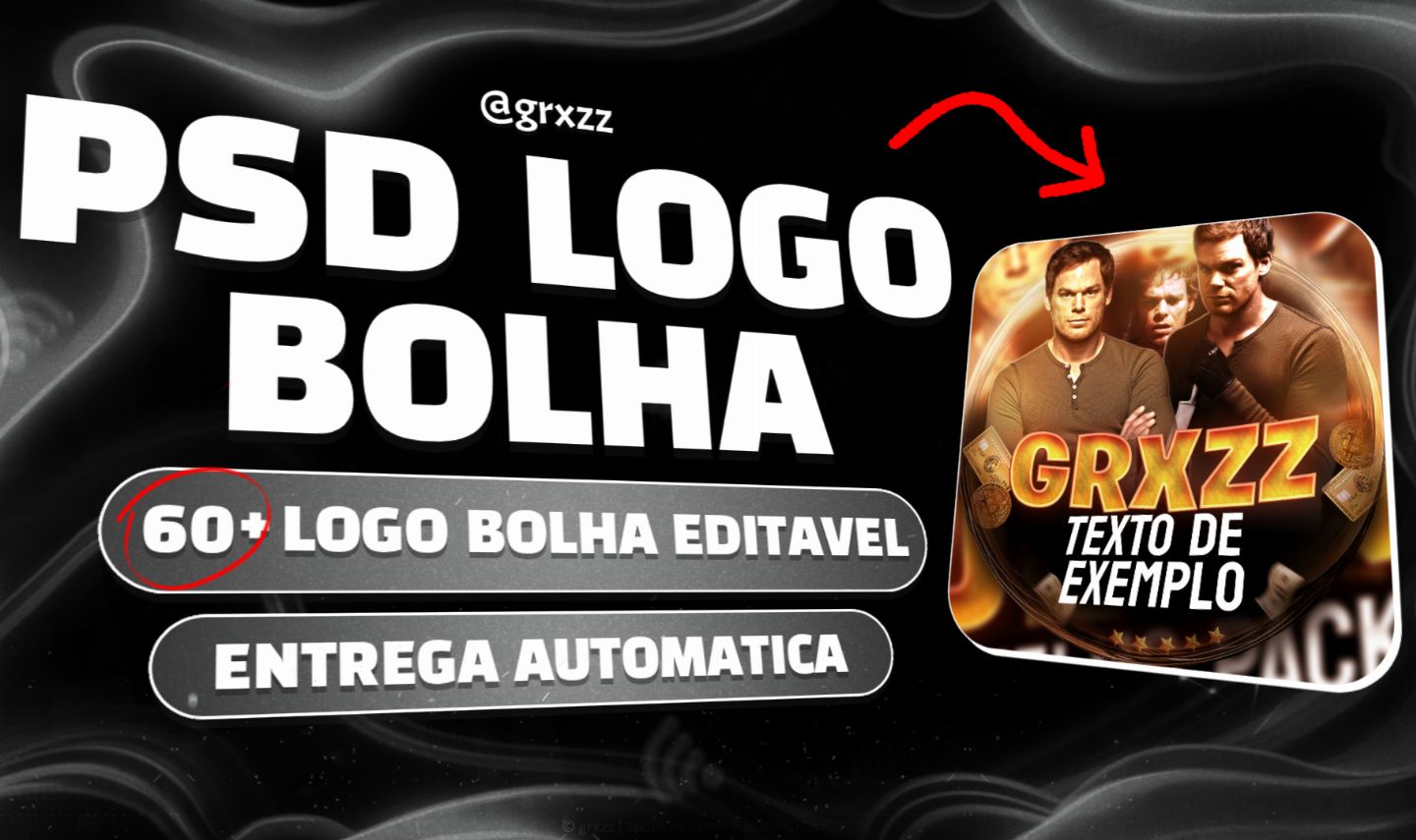 Pack 60 Logo Bolha PSD Editaveis [ENTREGA RAPIDA]