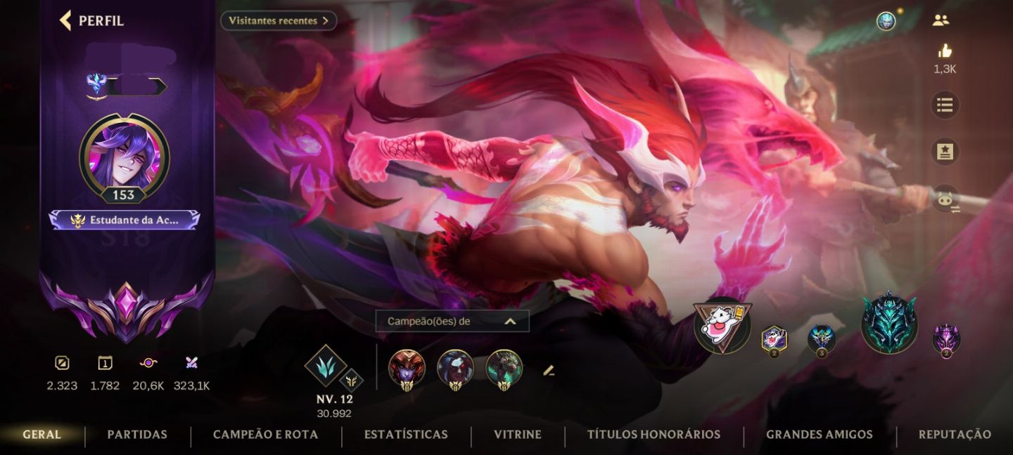 CONTA WILD RIFT MESTRE COM 4 SKINS PRESTIGIO!!!