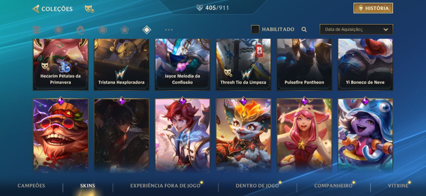 Conta de Wild Rift pra colecionador