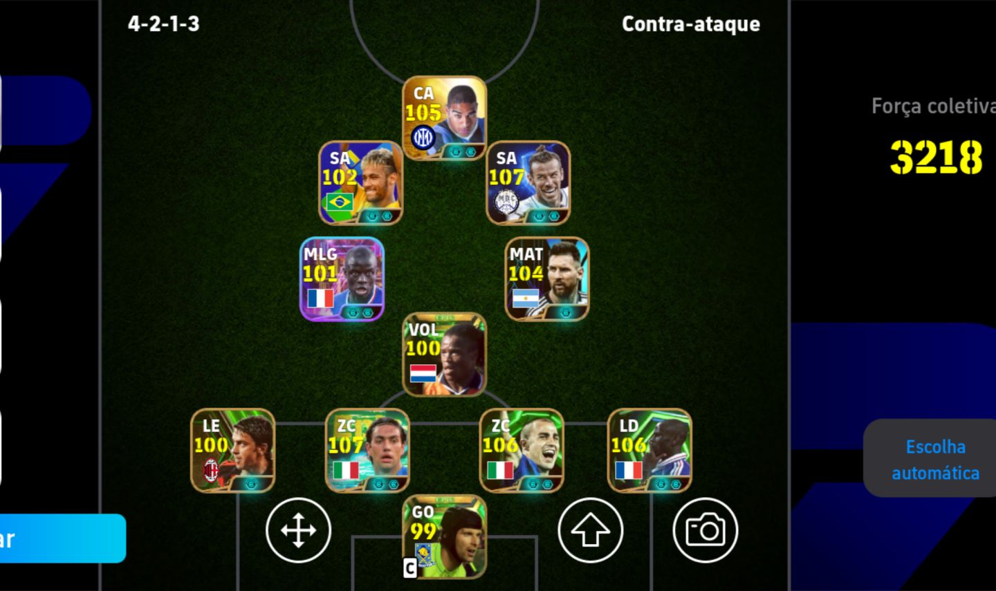 Conta de efootball bale big time +nesta +thuram e adriano