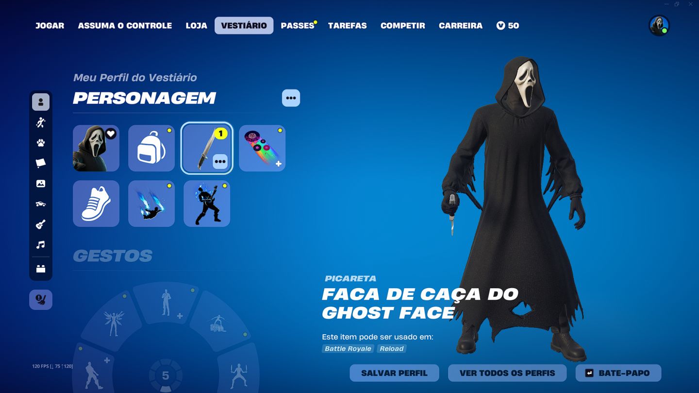 CONTA FORTNITE SKIN FERRARI, GHOST FACE, EREN, SKIN EXCLUSIVA XBOX