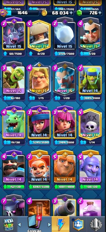 Conta muito upada e forte com 12700 trofeus!!!