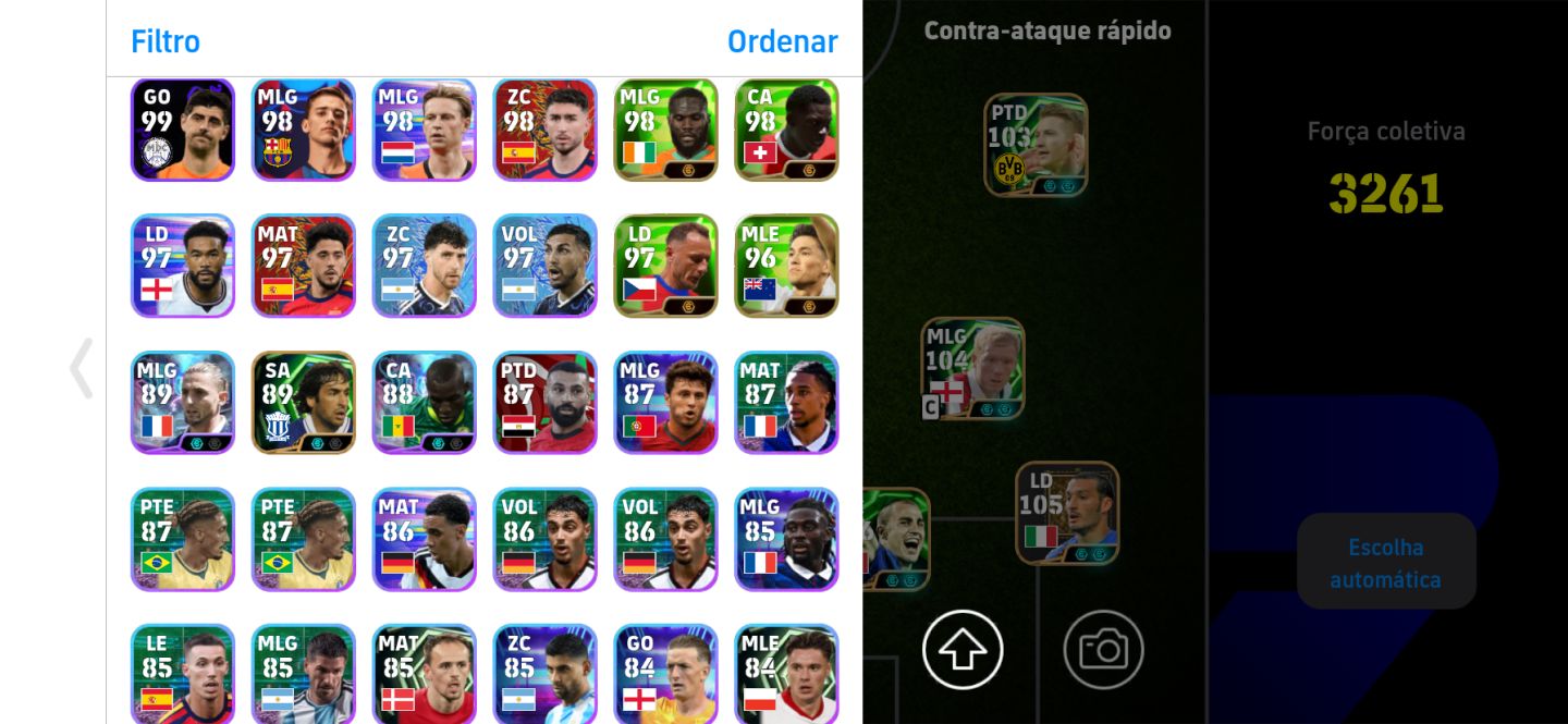 CONTA PREMIUM eFootball OPORTUNIDADE Força total: 3261+