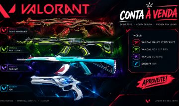CONTA VALORANT COM 3 SKINS DE VANDAL E 1 DE SHERIFF