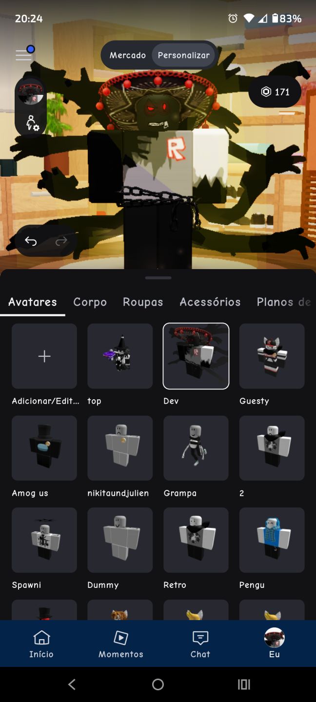 Conta Roblox Top, Várias skins e vários jogos upados