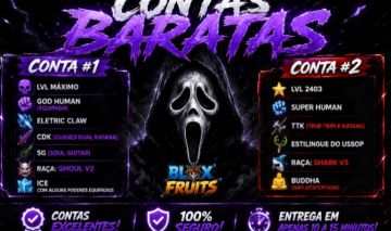 2 CONTAS BLOX FRUITS BARATAS A PARTIR DE R$5!
