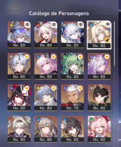 CONTA TL70 COM SILVER WOLF999 E1S1, PHAINON E1S1, EVERNIGHT E0S1, SPARXIE E MAIS