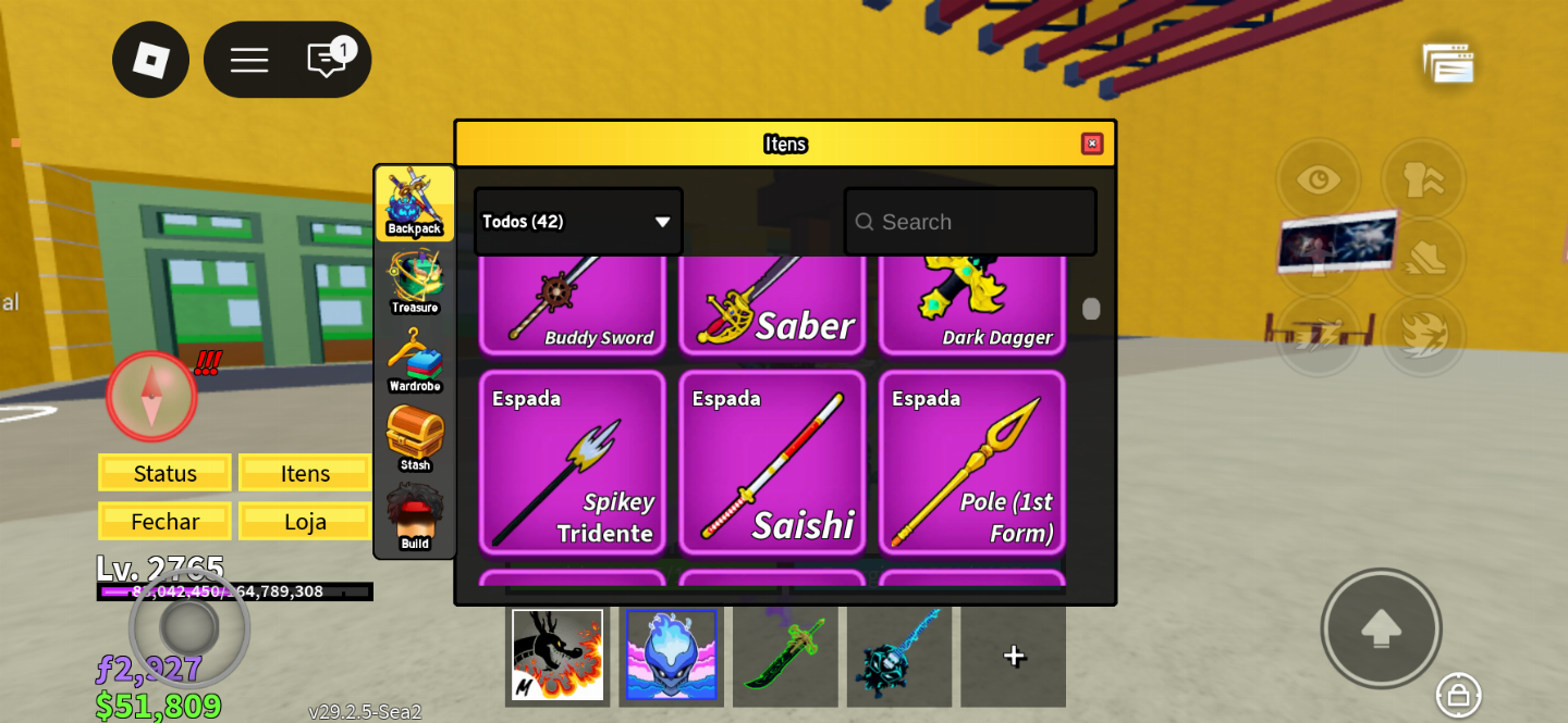 Conta de blox fruit quase level max