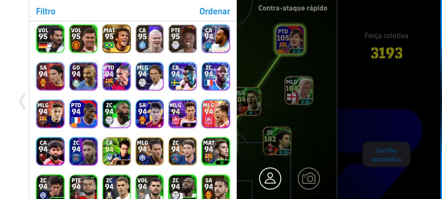 CONTA EFOOTBALL MOBILE RARA FORÇA 3193