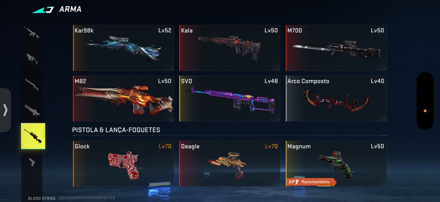 Conta nível 50, com várias armas evos e eternas!!!