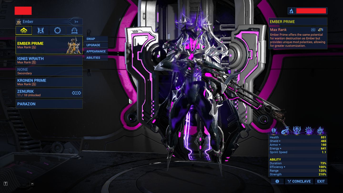 Conta Legendary 1 no Warframe